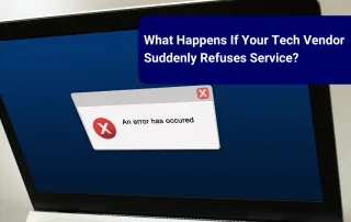 website with a 404 error showing what happens when a tech vendor refuses service